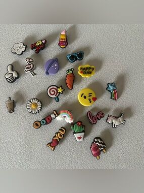 Croc shoe charms Colorful Assorted Enamel Shoe Charms - Rainbow Icons variety